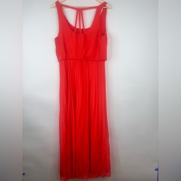 Bisou Bisou Orange Sleeveless Cut Out Back Maxi Dress Size 12 - Picture 1 of 11